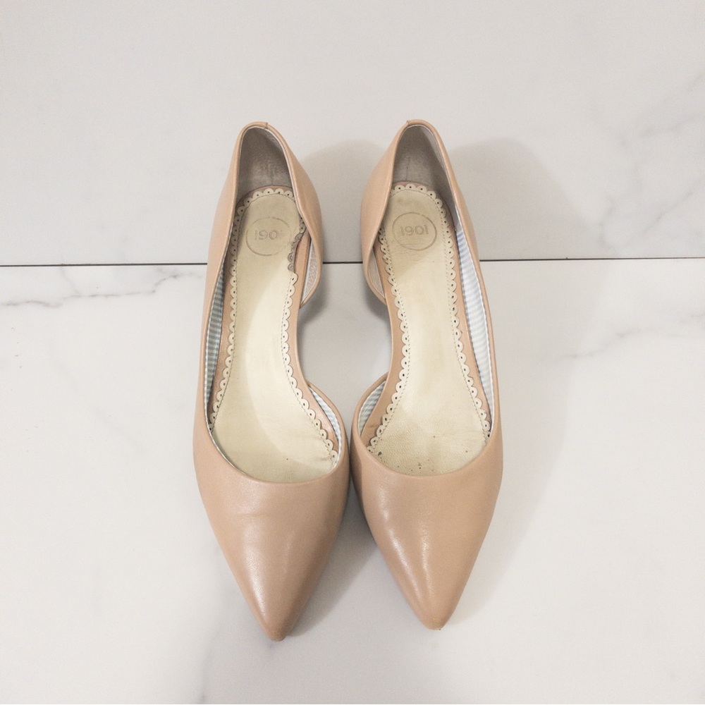 Blush Pink real leather heels